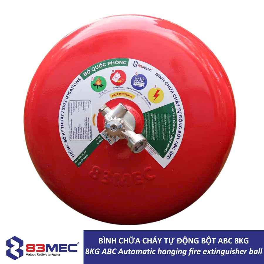Bình chữa cháy tự động bột ABC 8kg 83MEC Bình chữa cháy tự động bột ABC 8kg 83MEC