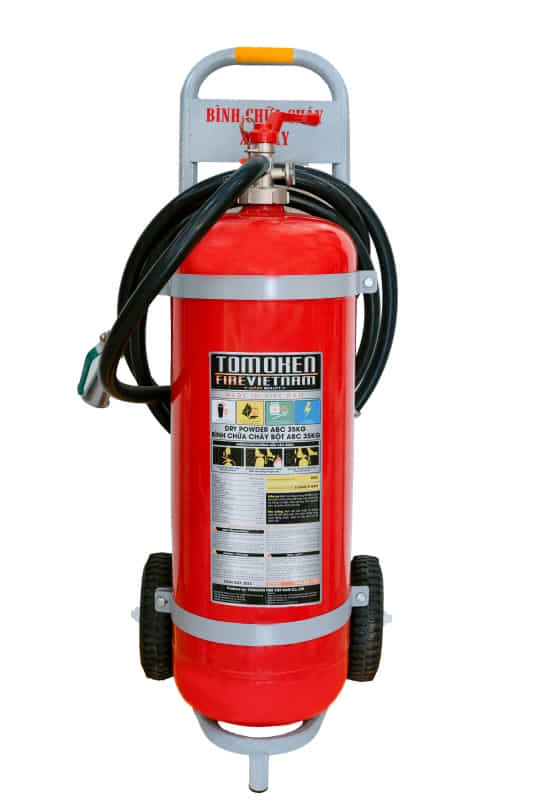 Bình chữa cháy xe đẩy bột ABC 35kg Tomoken Bình chữa cháy xe đẩy bột ABC 35kg Tomoken