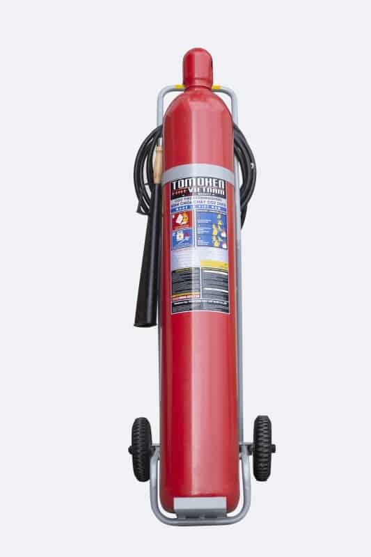 Bình chữa cháy xe đẩy khí CO2 24kg Tomoken Bình chữa cháy xe đẩy khí CO2 24kg Tomoken