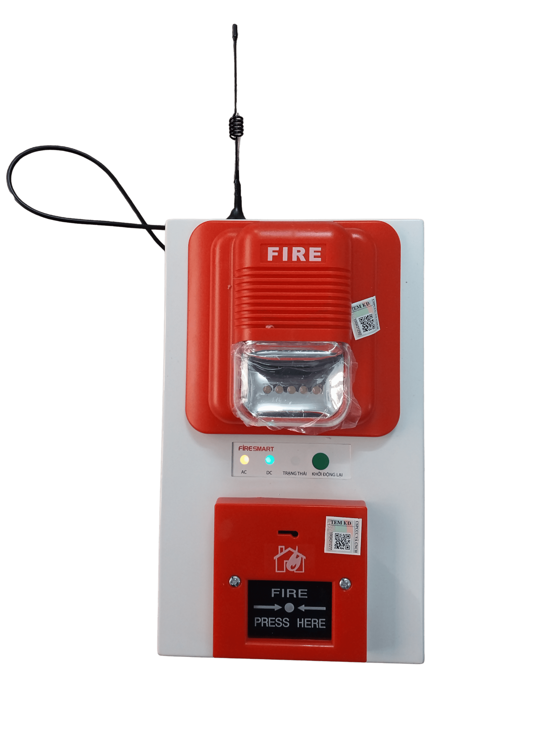 Tổ hợp chuông đèn, nút ấn báo cháy cục bộ liên động không dây FSMBL-002 – Bán chạy nhất Tổ hợp chuông đèn, nút ấn báo cháy cục bộ liên động không dây FSMBL-002 – Bán chạy nhất
