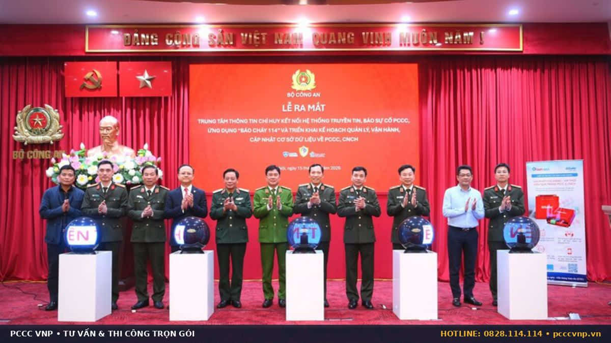 Trung tâm thông tin chỉ huy kết nối báo cháy tự động