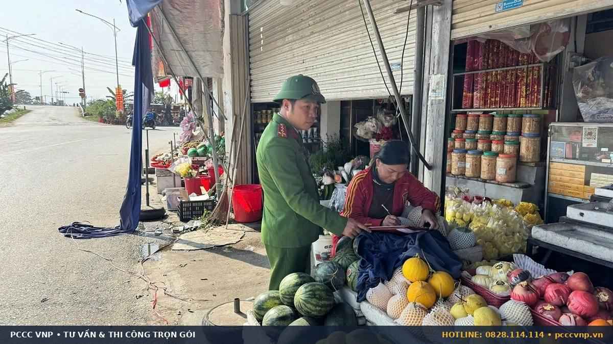 Quy định dán tem kiểm định phương tiện PCCC của Bộ Công An trên thân bình