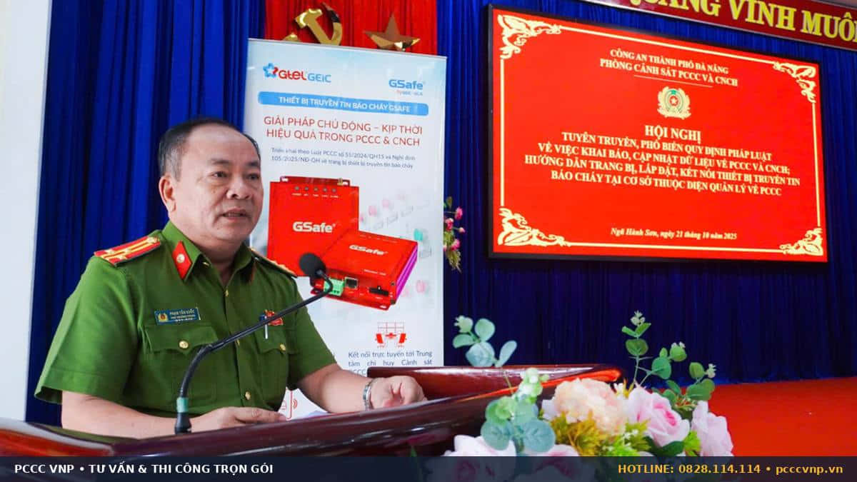 Thiết bị truyền tin cảnh báo cháy nhanh thông minh kết nối cơ quan PCCC