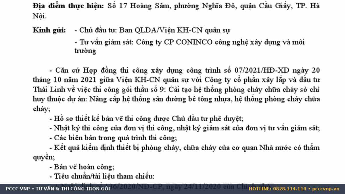 Rà soát thẩm định hồ sơ bản vẽ thiết kế kỹ thuật PCCC