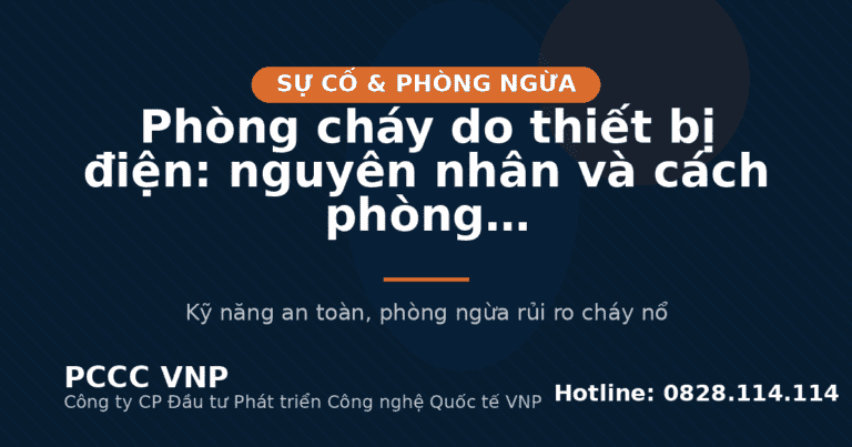 Phòng cháy do thiết bị điện: nguyên nhân và cách phòng